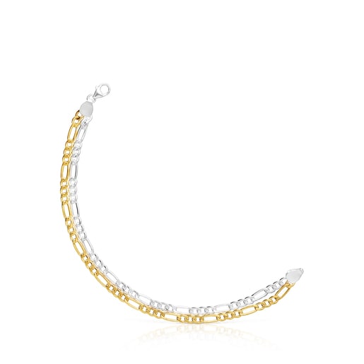 Two-tone TOUS Basics Bracelet with curb chain