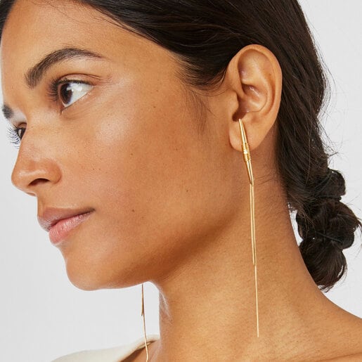 Long silver vermeil Lure Earrings