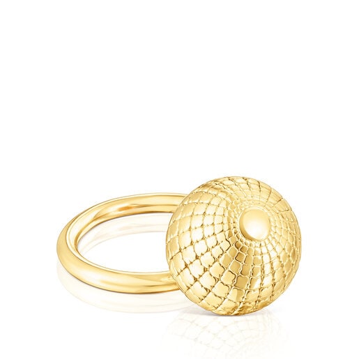 خاتم TOUS Beach Disco من فيرميل الفضة مع كُرة ودبدوب