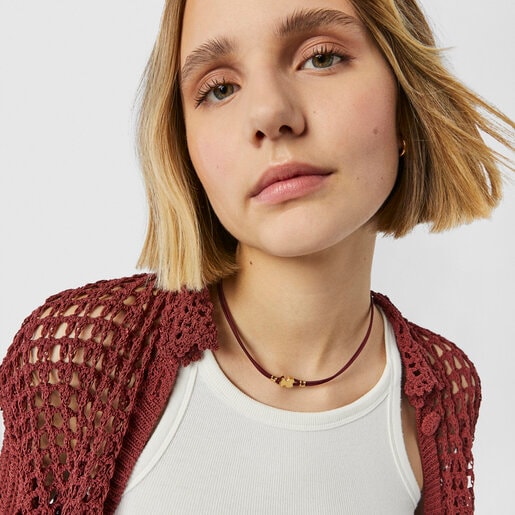 Burgundy Sweet Dolls Elastic Necklace