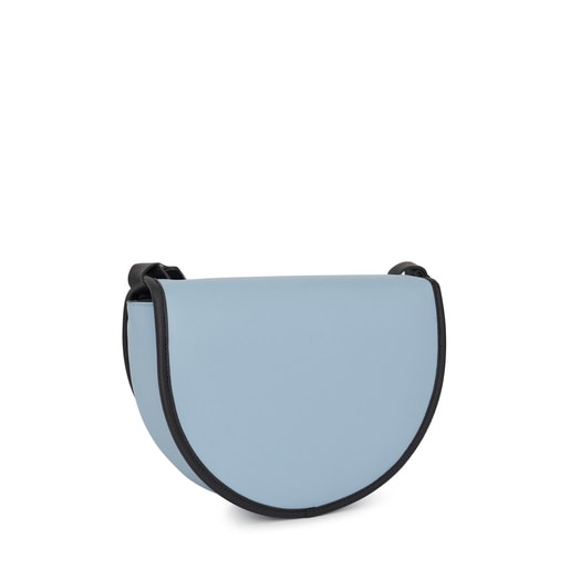 Stredne veľká modrá Crossbody kabelka TOUS Half-moon