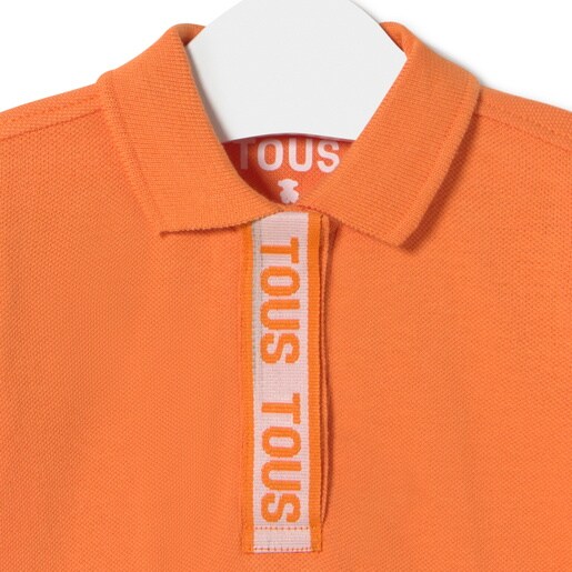 Polo-neck dress in Casual orange