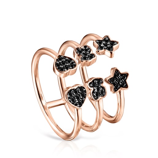 アクセサリー me0131 45940 Tous Mini Motif - Otwarty pierścionek z różowego srebra