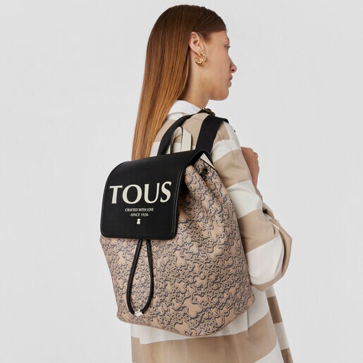 Mochila Flap beige TOUS Kaos Mini Evolution