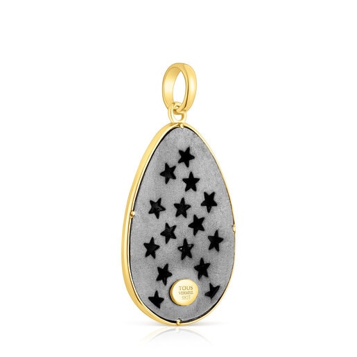 Pendentif Twiling en argent vermeil et dark silver de 27 mm