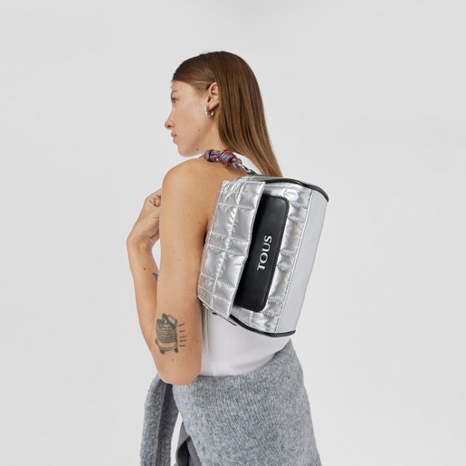 Small silver-colored TOUS Empire Padded Crossbody bag