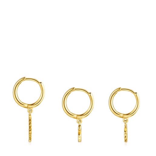 TOUS Good Vibes Creole Pack con placcatura in oro 18 kt su argento
