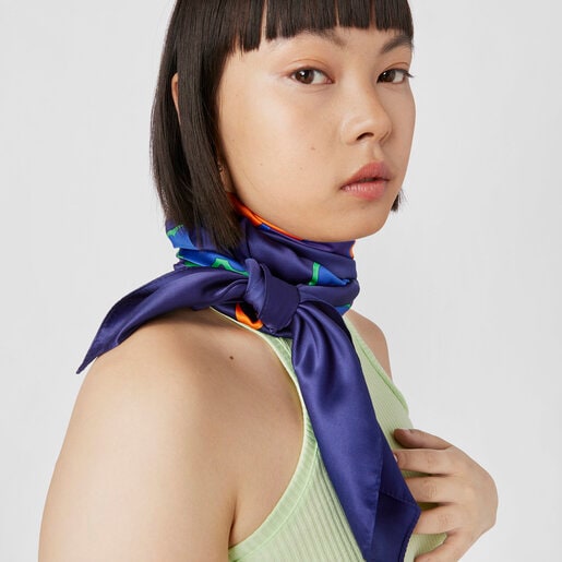 Pañuelo de poliéster negro TOUS Nisia