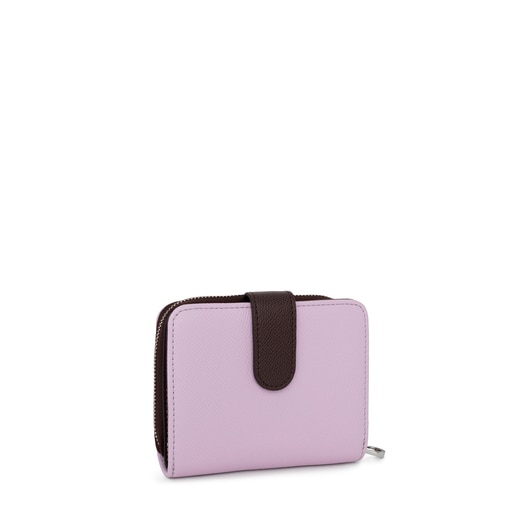 Small mauve New Dubai Saffiano Wallet