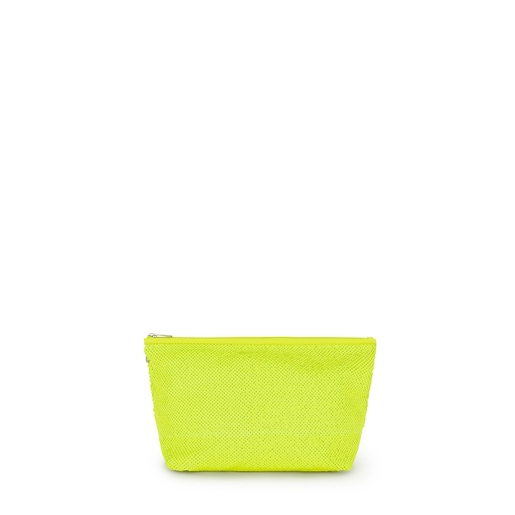 Bolsa pequena Kaos Shock Sequins Amarelo Fluorescente