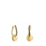 Boucles d’oreilles Luah lune en argent vermeil et saphirs