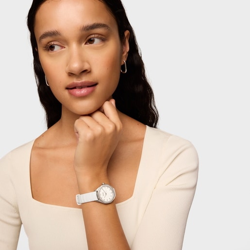 Analog Watch with white rubber strap TOUS Now KDT