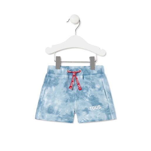 Tous - BoyS Tie-Dye Cotton Bermudas In Casual Blue - Bavlna