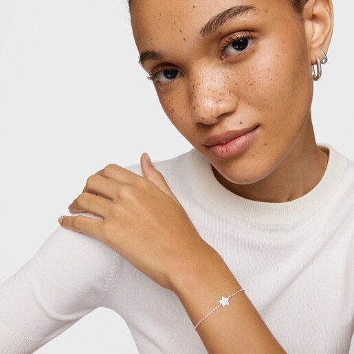 Pulsera cadena estrella de plata TOUS Motivos