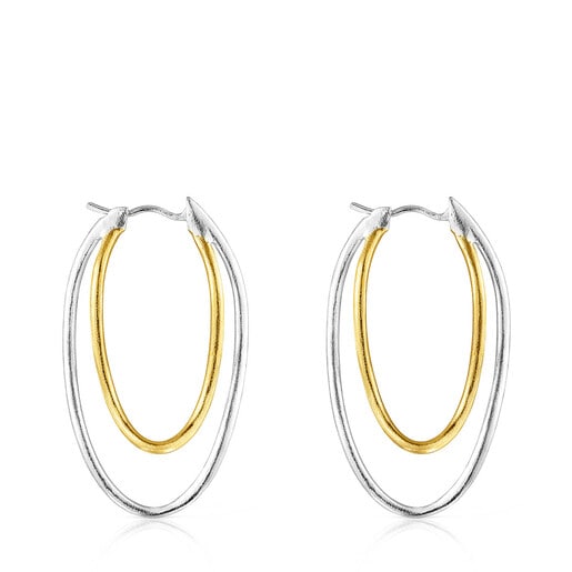 Hav bicolor ellipse Earrings