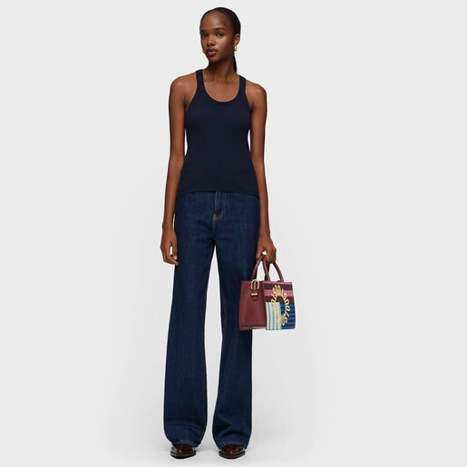 תיק קניות‎‎‏‏Amaya ‎‏ מסדרת TOUS Hanna בגודל בינוני בצבע חום