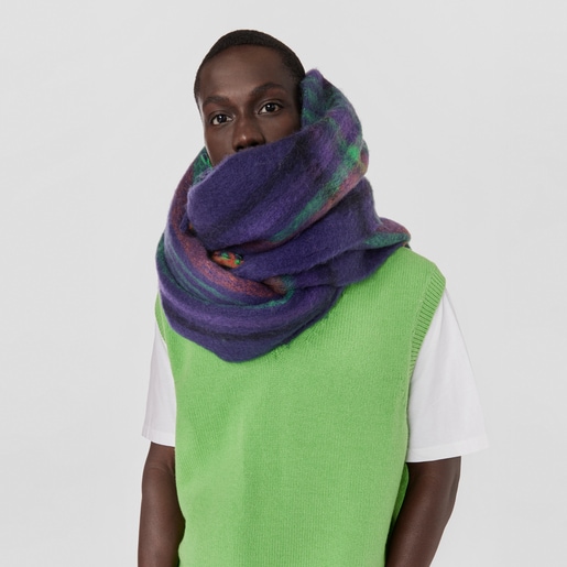 パープルのマフラー TOUS Olympe Check