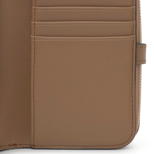 Earth-colored Wallet TOUS Buckles Silhouette