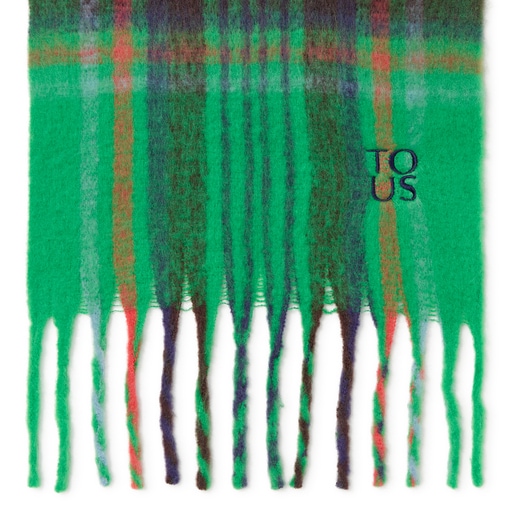 Bufanda verde TOUS Olympe Check