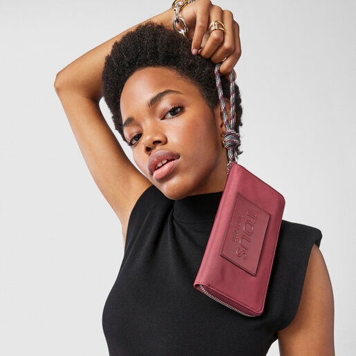 Medium burgundy Empire Soft Chain Wallet