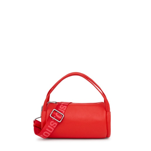 حقيبة دافل صغيرة الحجم من الجلد باللون الأحمر من التشكيلة TOUS Miranda