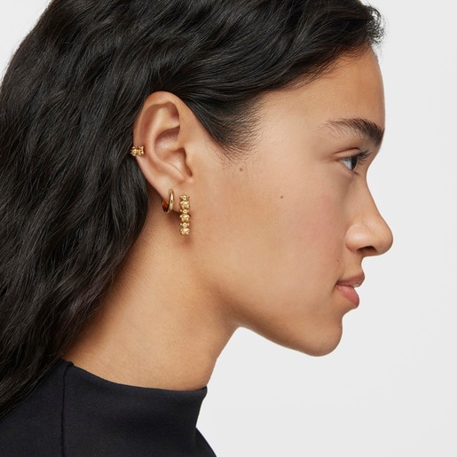18 kt gold plating over silver bear Earcuff Bold Bear