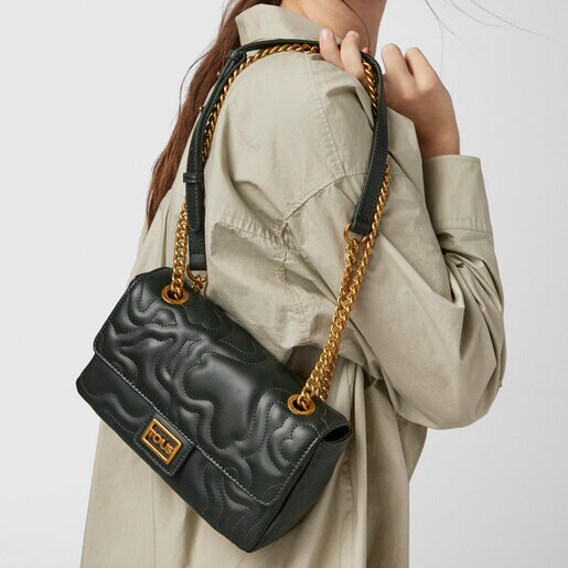 Bandolera pequeña con solapa Kaos Dream verde