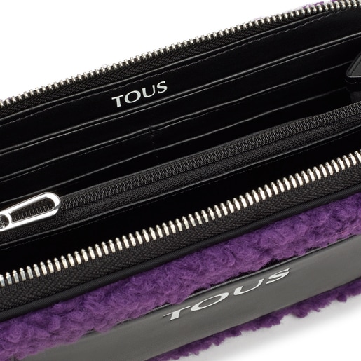 Lilac-colored TOUS Empire Fur Wallet