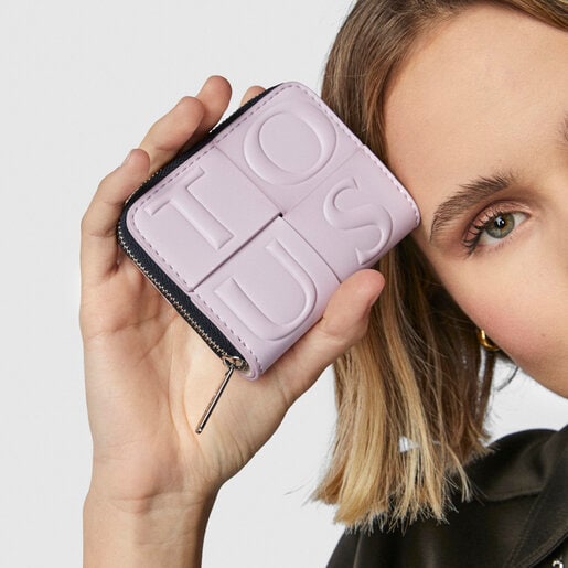 Medium mauve and beige TOUS Damas Change purse