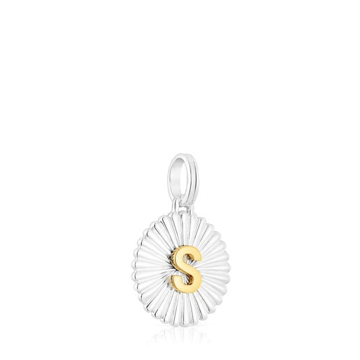 Silver and silver vermeil TOUS Alphabet letter S medallion Pendant