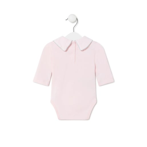 Baby bodysuit in plain pink
