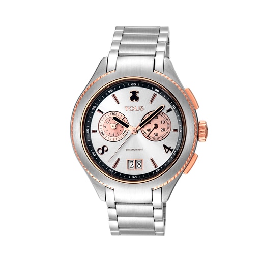 Montre ST bicolore en acier/IP rosé