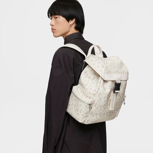 Large beige Backpack TOUS MANIFESTO