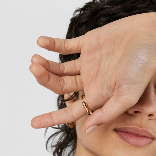 Silver vermeil Open ring Tabit