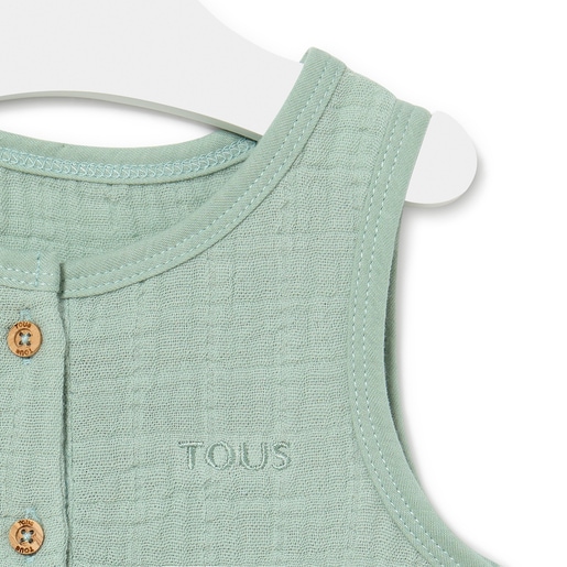 Short SMuse baby playsuit in mist