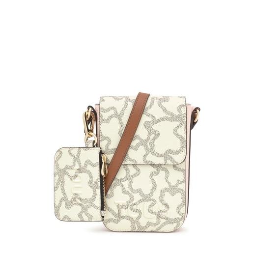Custodia per cellulare a tracolla beige Kaos Icon