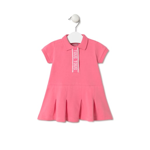 Vestido cuello polo Casual rosa