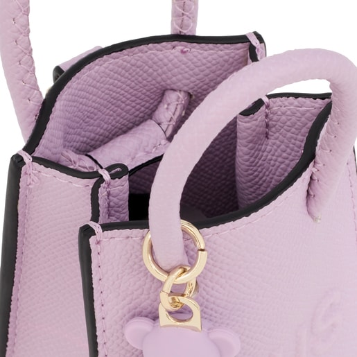 モーブカラーのミニバッグ型キーホルダー TOUS La Rue