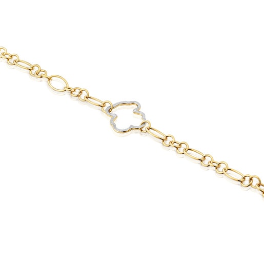 New Silueta two-tone bear chain Bracelet