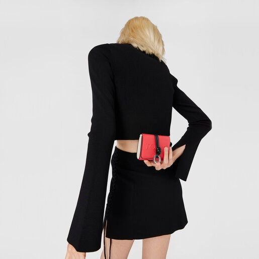 ארנק נשים TOUS Cloud בצבע אדום קורל