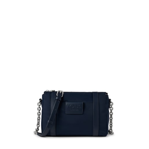 Small navy blue Empire Soft Chain Crossbody bag