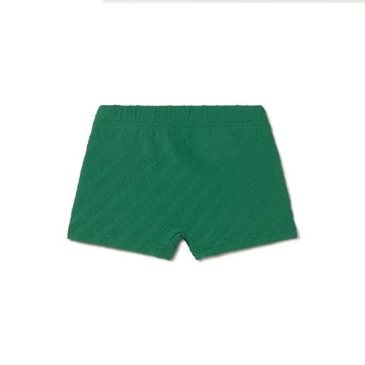 Boys swimming trunks in Logo green