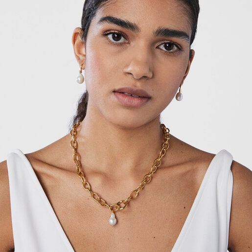 Колье с ракушкой Oceaan из вермеля с жемчугом