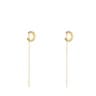 Aretes earcuff con baño de oro 18 kt sobre plata y gemas TOUS Straight