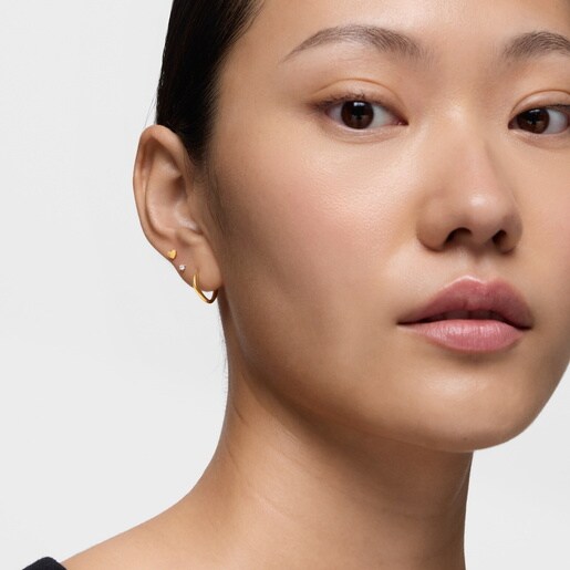 Piercing de oro 14 kt y diamante  8 mm TOUS Basics