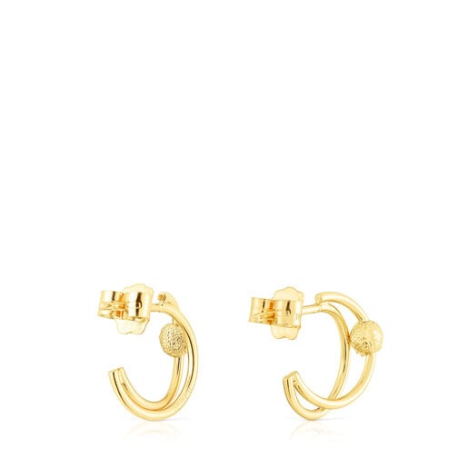 Aretes aro doble de oro Sylvan