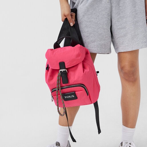 Small fluorescent pink TOUS Empire Cotton Backpack