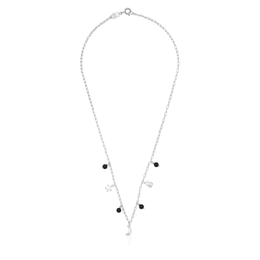 Silver Magic Nature Necklace with onyx