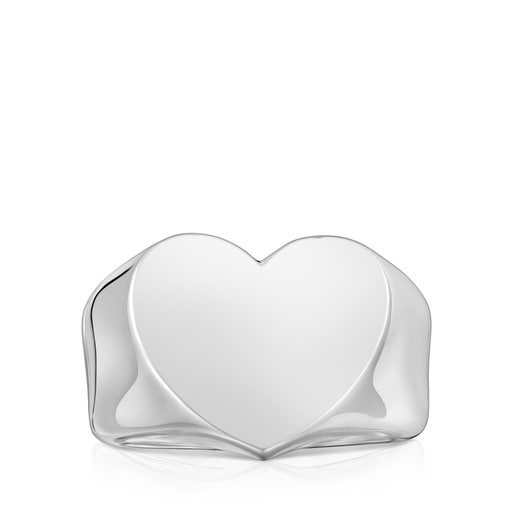 Anello a sigillo con cuore in argento Sweet Dolls