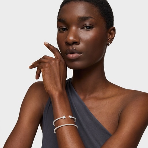 إسورة مزدوجة من الفضة من تشكيلة Icon Mesh